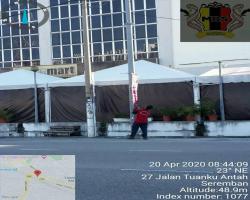 KERJA-KERJA MENURUNKAN POSTER/BUNTING/BANNER HARAM & TAMAT TEMPOH